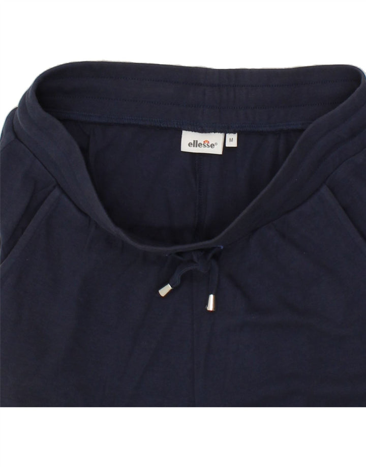 ELLESSE Womens Sport Shorts UK 14 Medium Navy Blue Cotton Vintage Ellesse and Second-Hand Ellesse from Messina Hembry 