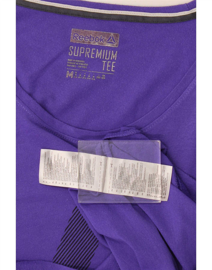 Женская футболка Reebok Top UK 12 Medium Purple Polyester