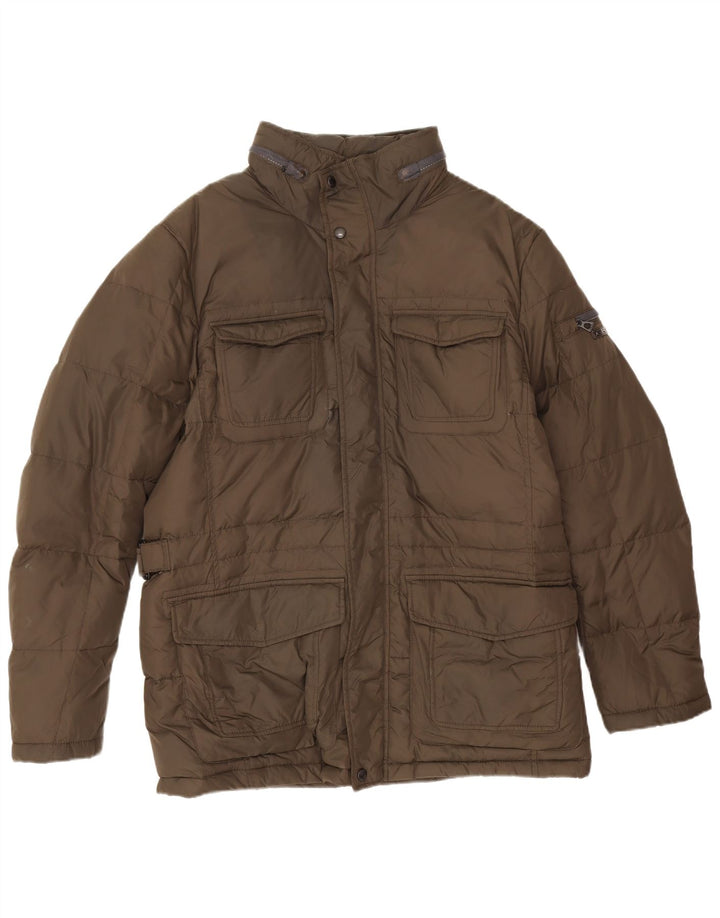 Мужская утепленная куртка Geox с капюшоном UK 42 XL Хаки Полиамид