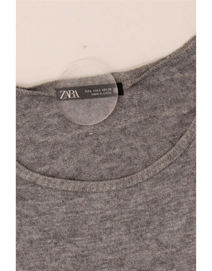 Женский жилет Zara UK 16, большой серый Fair Isle