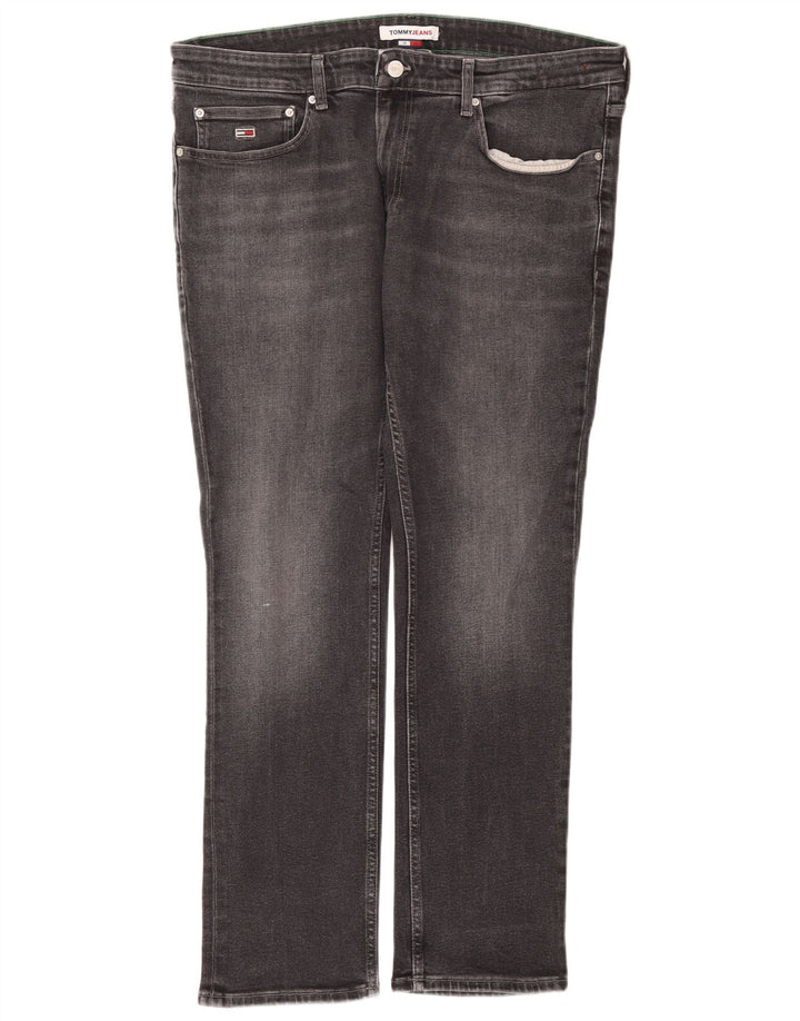 Мужские узкие джинсы Tommy Hilfiger W38 L32 Серые хлопковые
