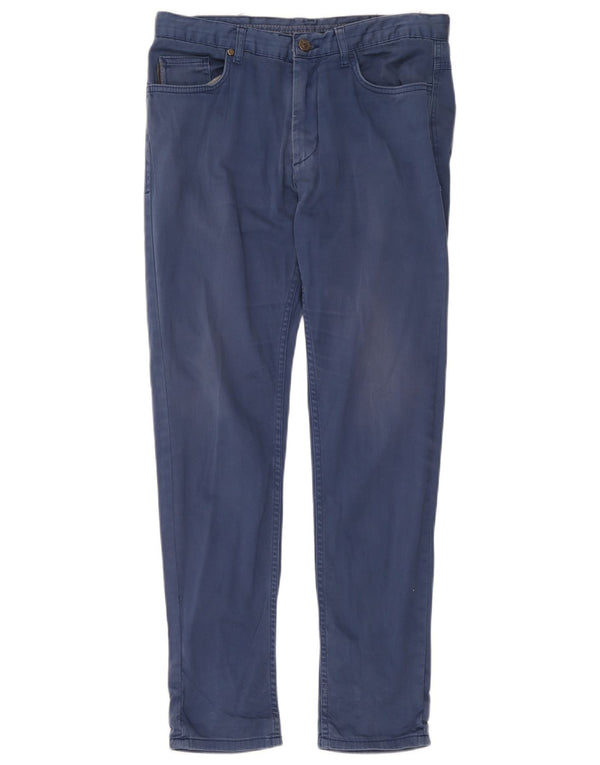 Мужские узкие повседневные брюки Zara EU 42, большие W32 L29, синие, хлопок