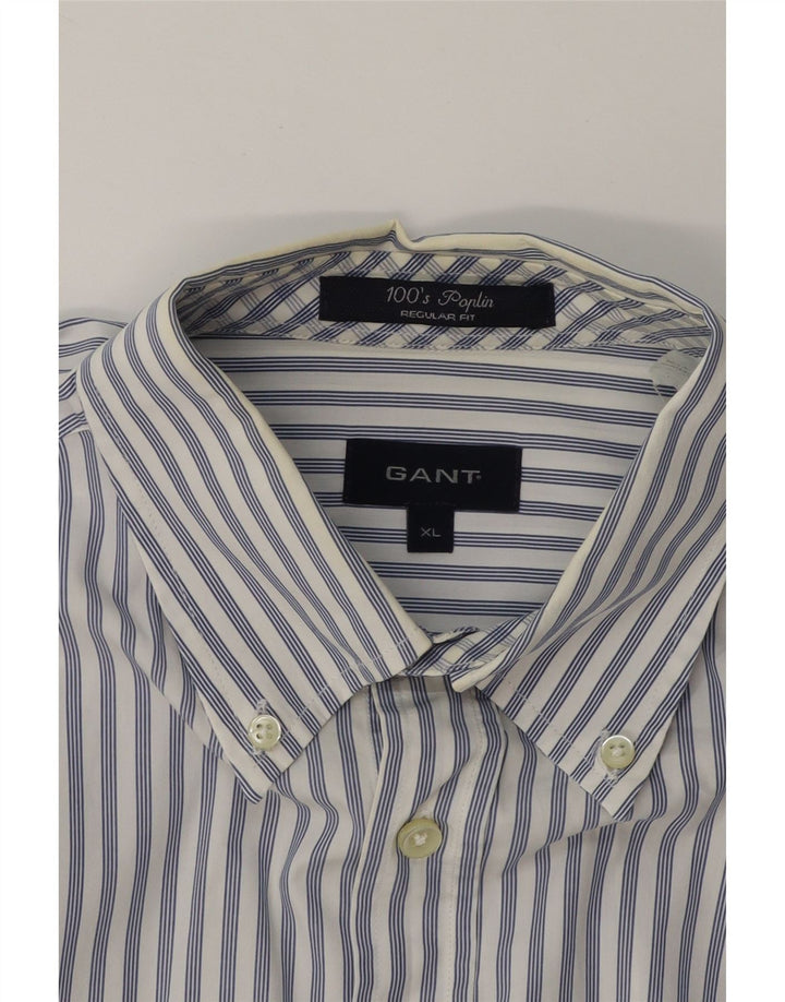 GANT Mens Regular Fit Shirt XL Blue Pinstripe Cotton Vintage Gant and Second-Hand Gant from Messina Hembry 