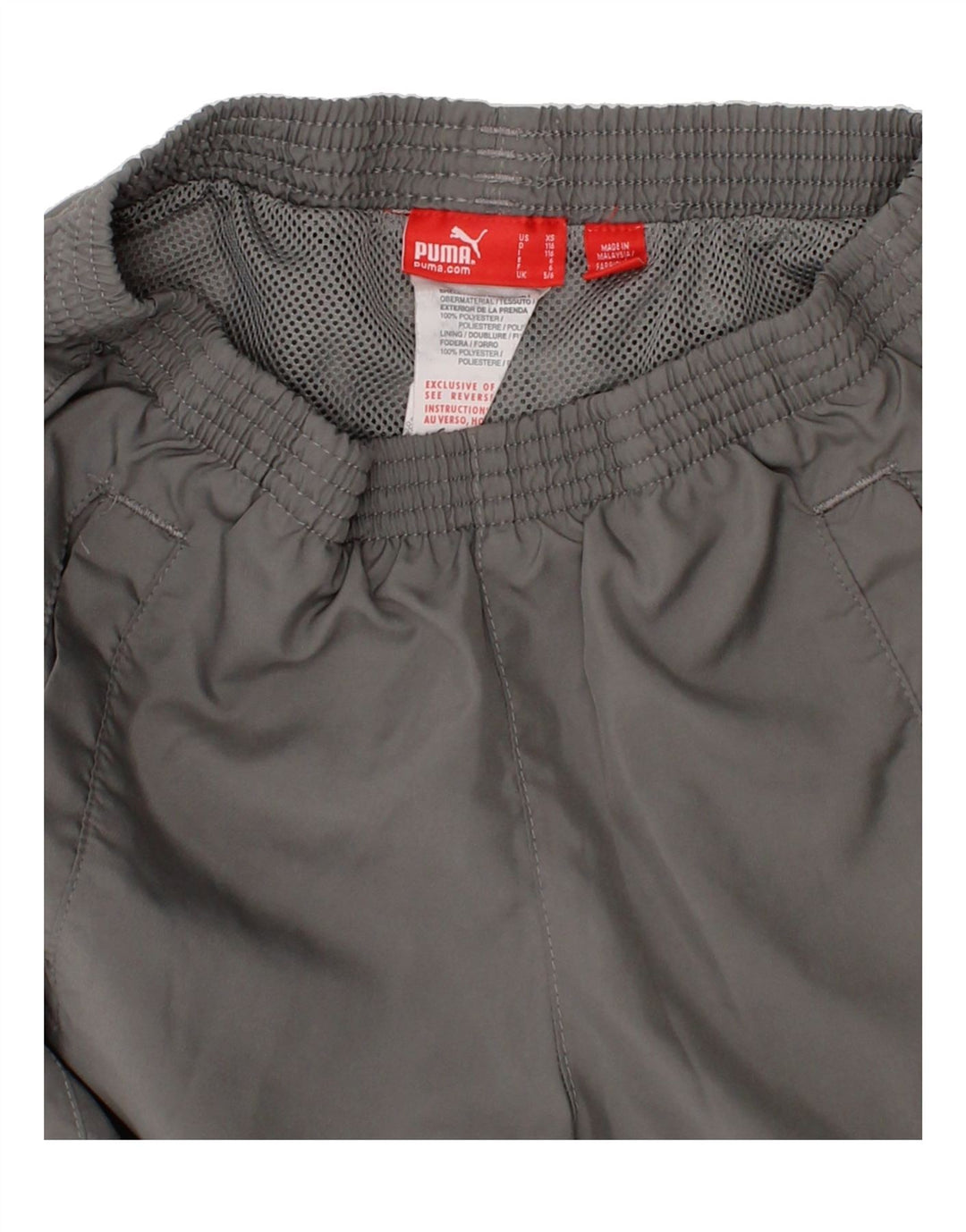 PUMA Boys Graphic Sport Shorts 5-6 Years Grey Polyester Vintage Puma and Second-Hand Puma from Messina Hembry 