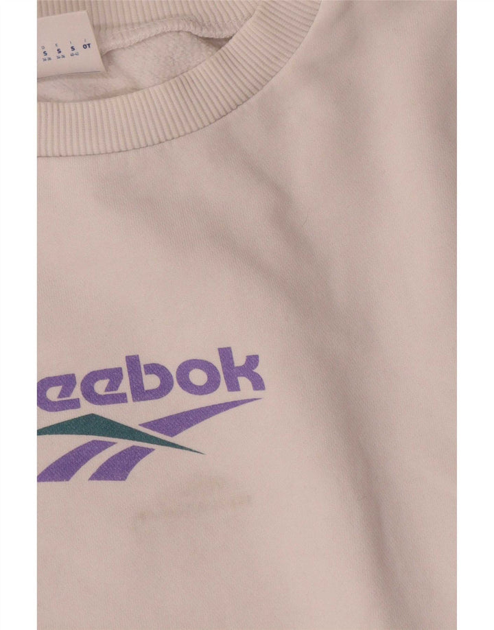 Женский укороченный свитер Reebok Oversized UK 8/10, маленький белый