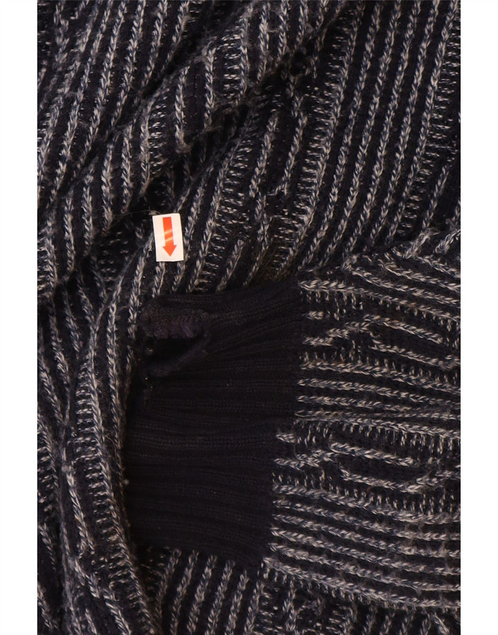 Мужской джемпер с вырезом «лодочка» C & A, большой темно-синий полиакрил с жаккардовым узором