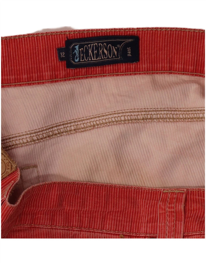 JECKERSON Мужские прямые вельветовые брюки W32 L33 красные