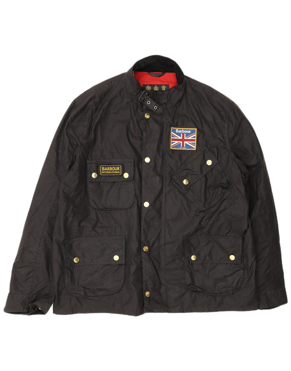 Мужская куртка Barbour из вощеного хлопка UK 44 2XL, черный хлопок