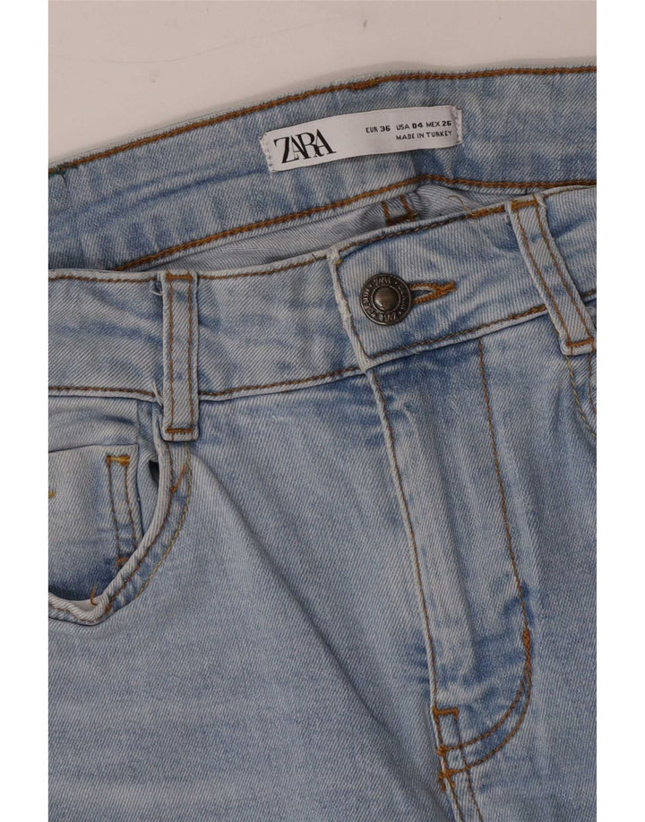 Женские расклешенные джинсы Zara EU 36 XS W26 L33 синие