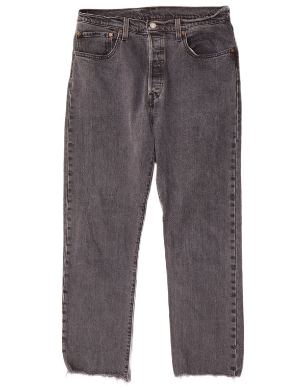 Мужские прямые джинсы LEVI'S 501 W31 L28 Серые, хлопок