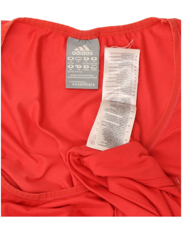 Женская футболка ADIDAS Climalite Top UK 12/14, средний красный полиэстер