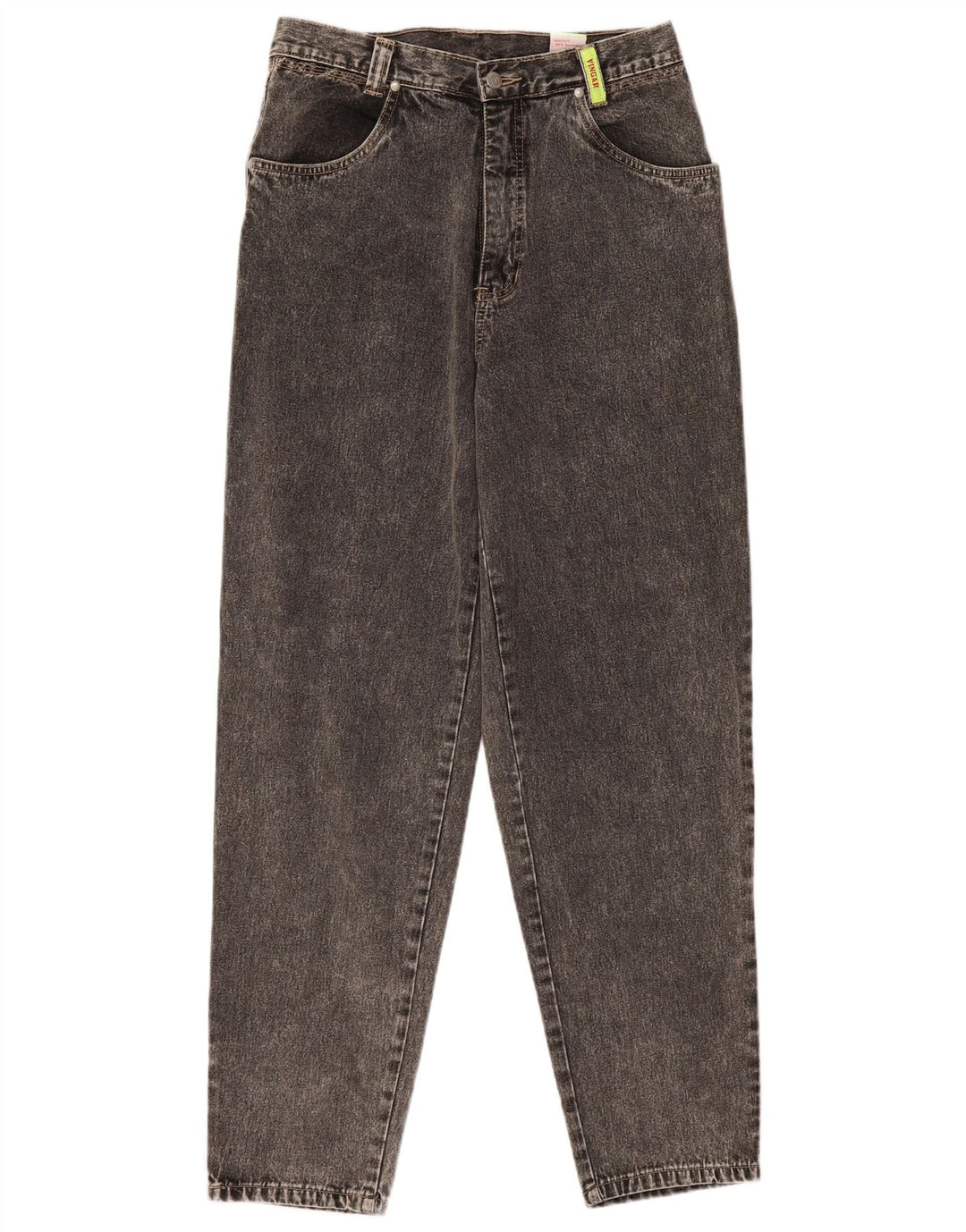 Женские зауженные джинсы с высокой талией Vingar W32 L32, серый хлопок