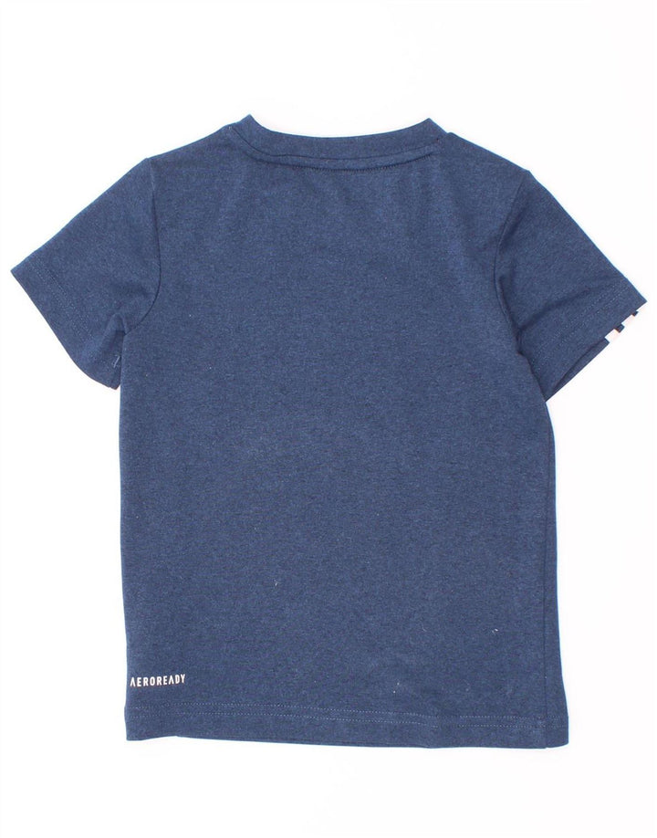 Футболка Adidas Aeroready для мальчиков, топ 2–3 лет, синий полиэстер