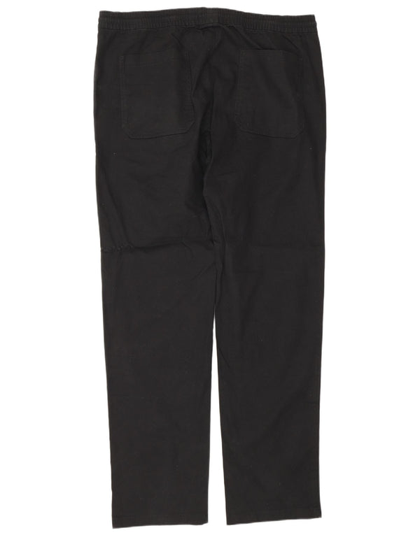 Мужские прямые брюки-чиносы Marks & Spencer W38 L33, черные, хлопковые