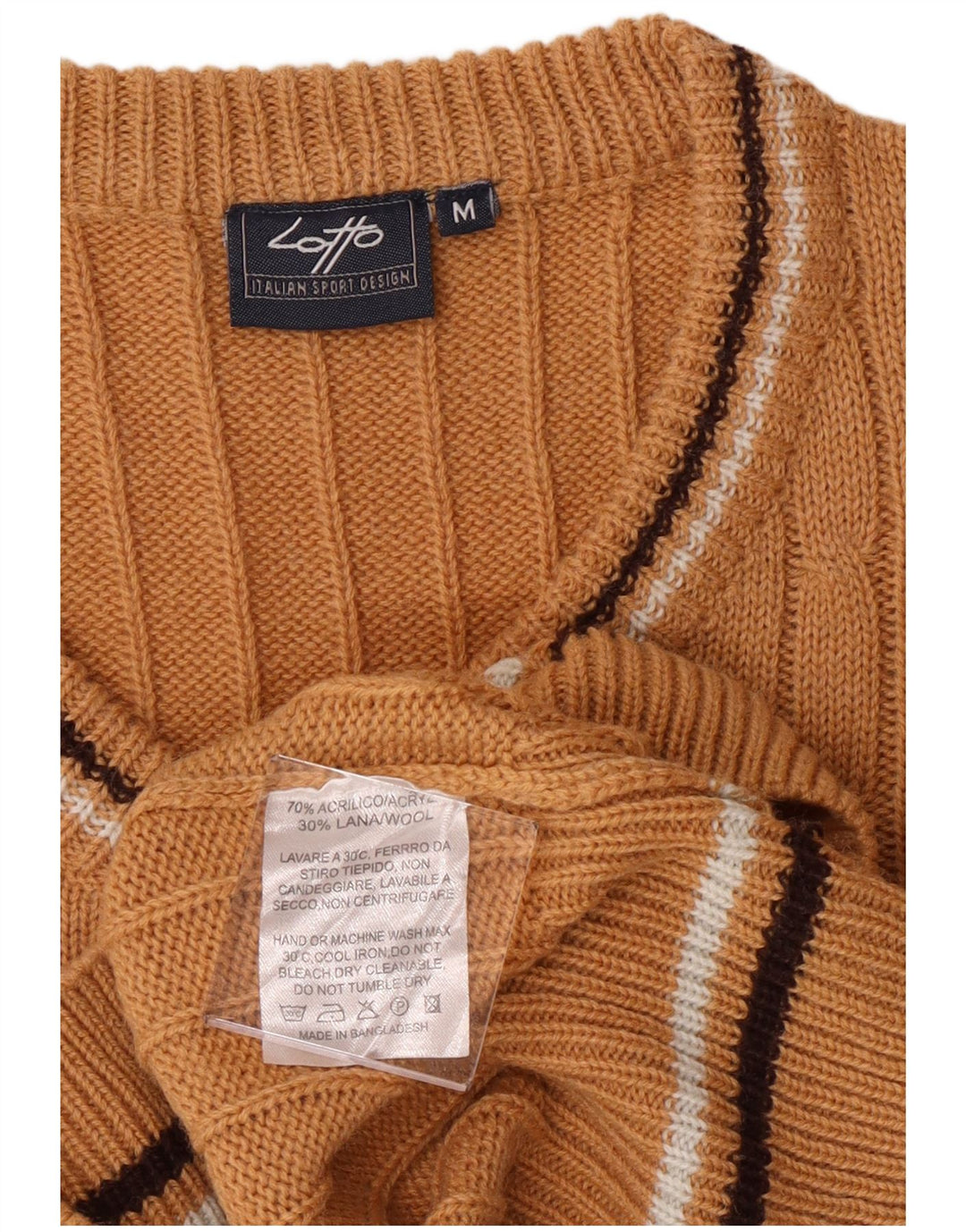 Мужской джемпер с v-образным вырезом Lotto, средний коричневый акрил