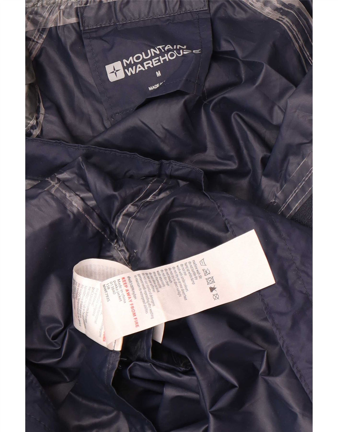 Мужская дождевик с капюшоном Mountain Warehouse UK 38, средний темно-синий нейлон