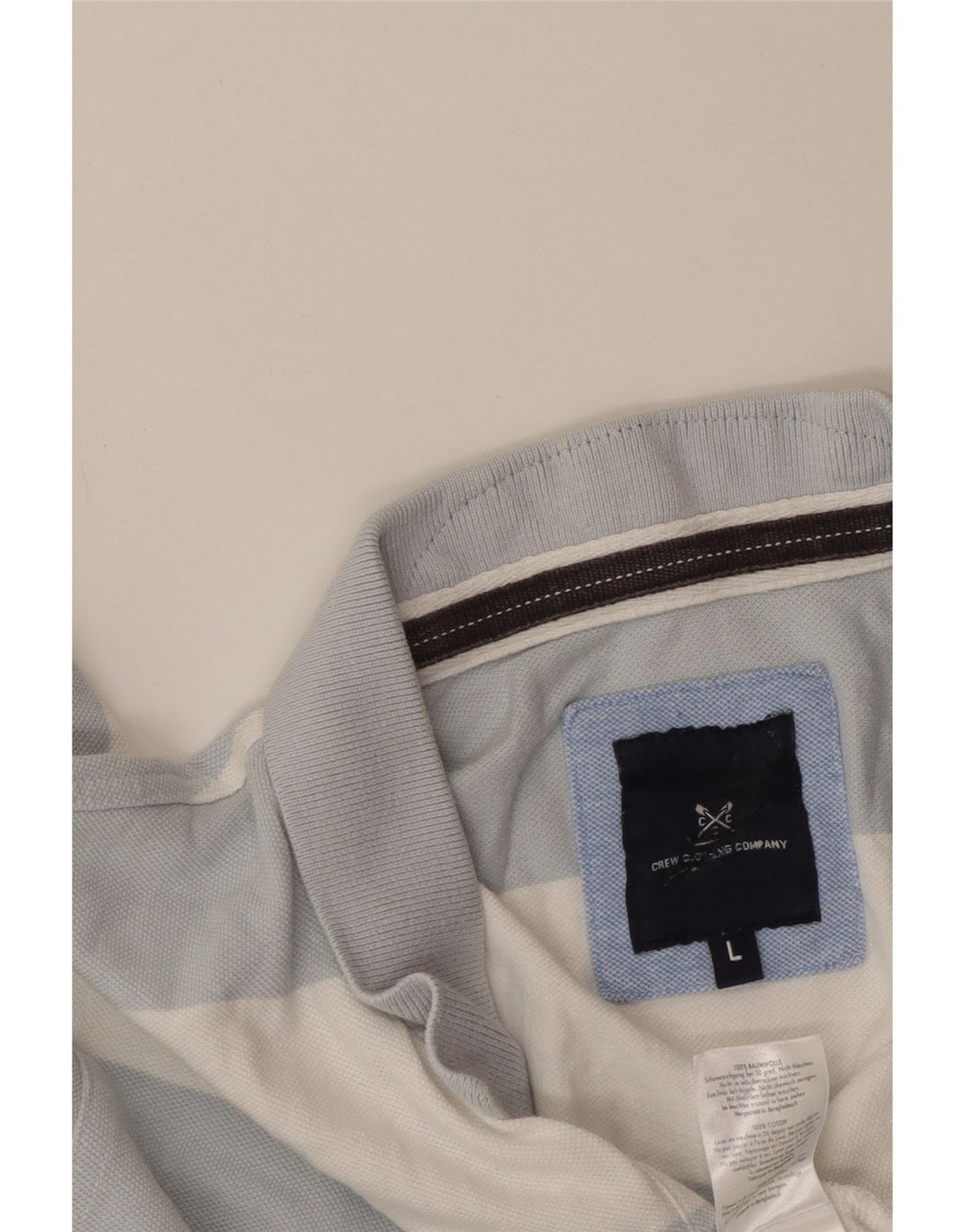 ЭКИПАЖНАЯ ОДЕЖДА Мужская рубашка-поло из хлопка в большую синюю полоску