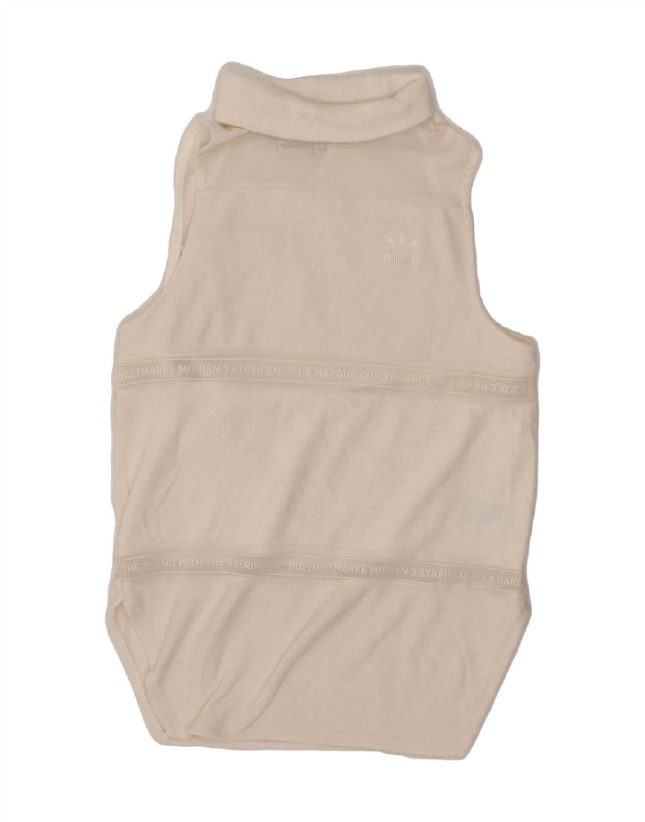 ADIDAS Womens See Through Vest Top UK 4 XS White Polyester Vintage Adidas and Second-Hand Adidas from Messina Hembry 