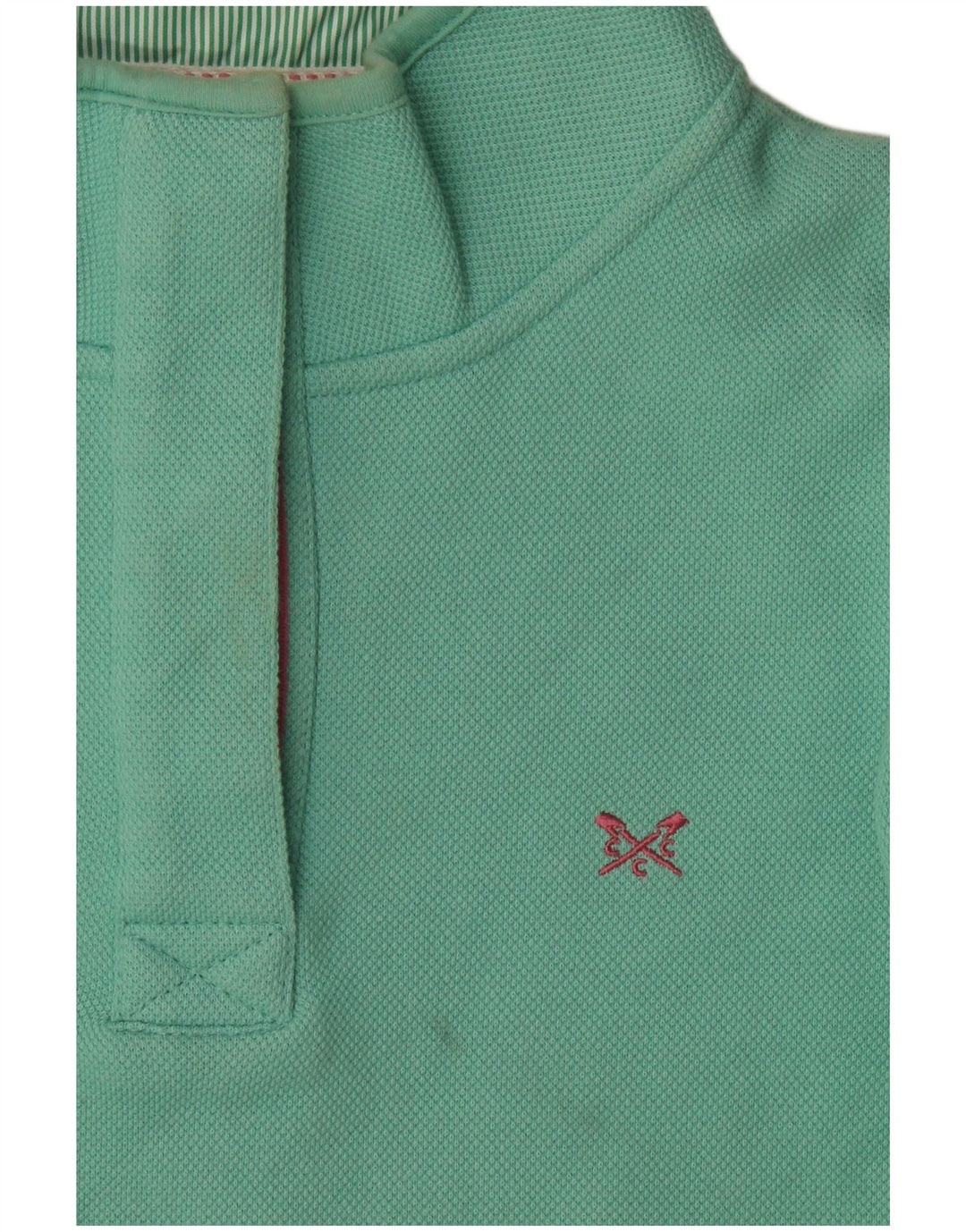 Женский свитер с воротником на пуговицах Crew Clothing, джемпер, Великобритания, 12, средний зеленый цвет