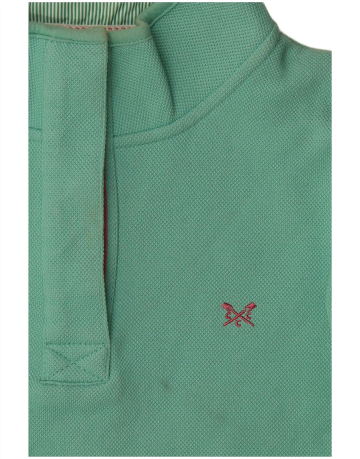Женский свитер с воротником на пуговицах Crew Clothing, джемпер, Великобритания, 12, средний зеленый цвет