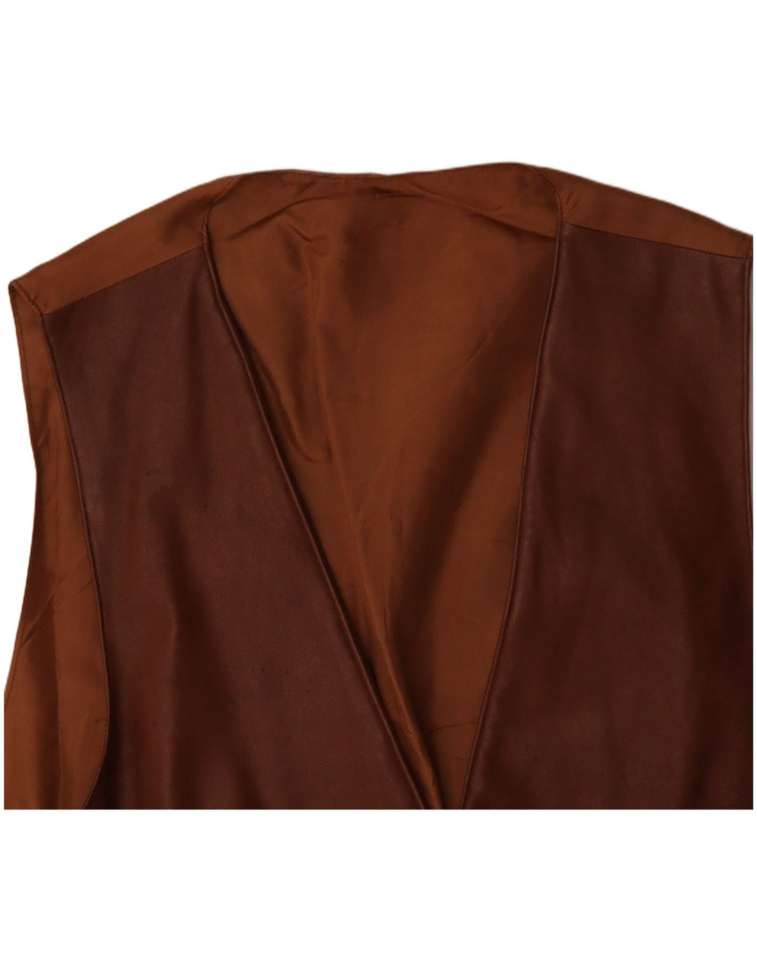 ВИНТАЖНЫЙ Мужской кожаный жилет большой коричневый кожаный