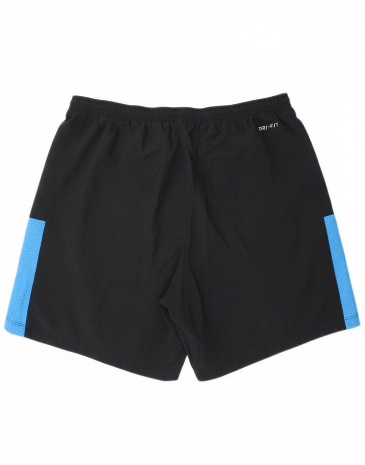 Мужские спортивные шорты Nike Dri Fit, большие черные полиэстер с цветными блоками
