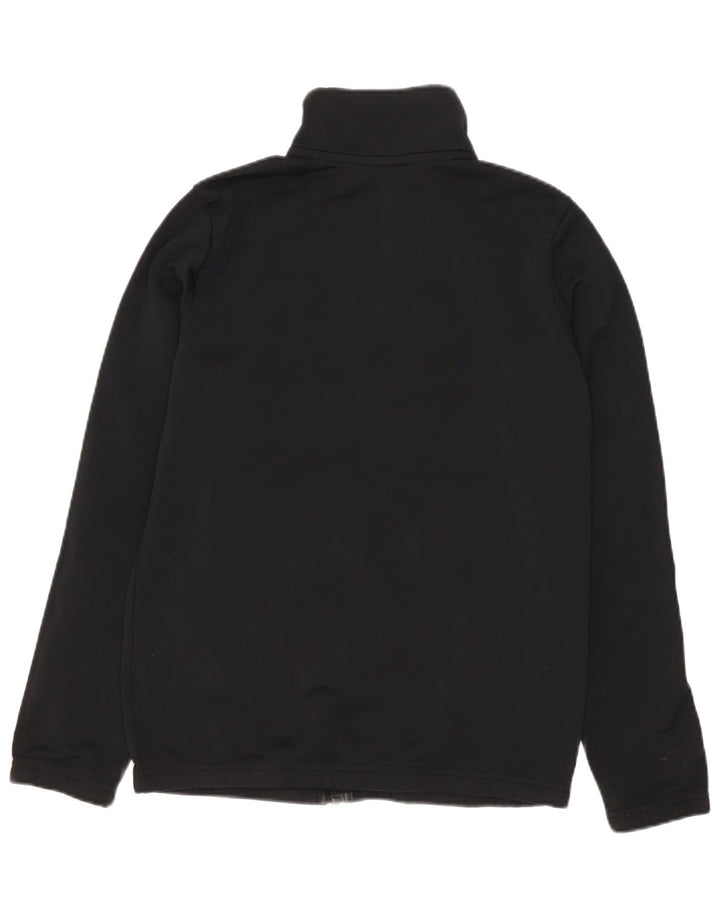 Nike Boys Tracksuit Top Jacket 12-13 Years Large Black Polyester