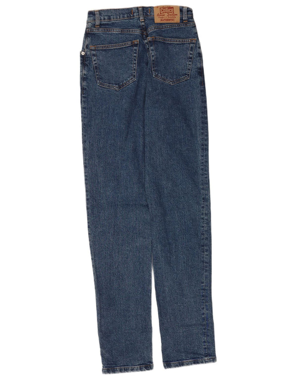 Винтажные женские прямые джинсы с высокой талией EU 38, средний размер W28 L32, синий хлопок