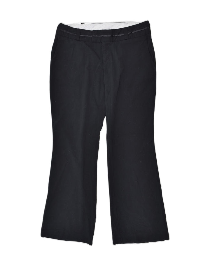 MOSSIMO Womens Stretch Wide Leg Suit Trousers UK 12 W36 L31 Black | Vintage Mossimo | Thrift | Second-Hand Mossimo | Used Clothing | Messina Hembry 