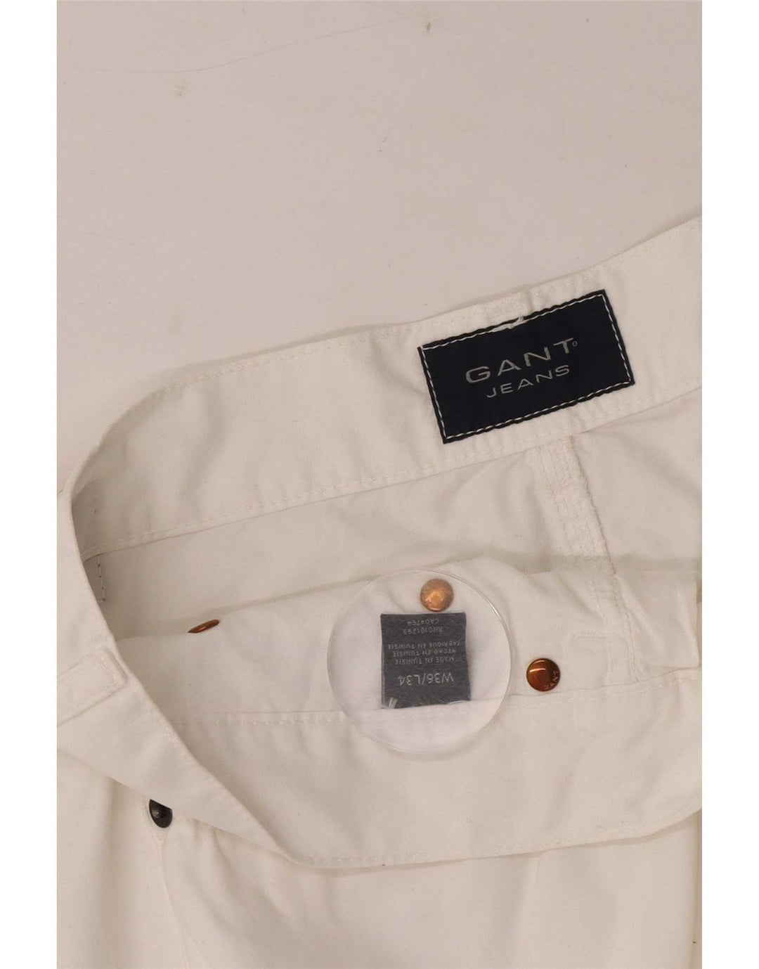 Мужские свободные джинсы Gant W36 L28, белый хлопок