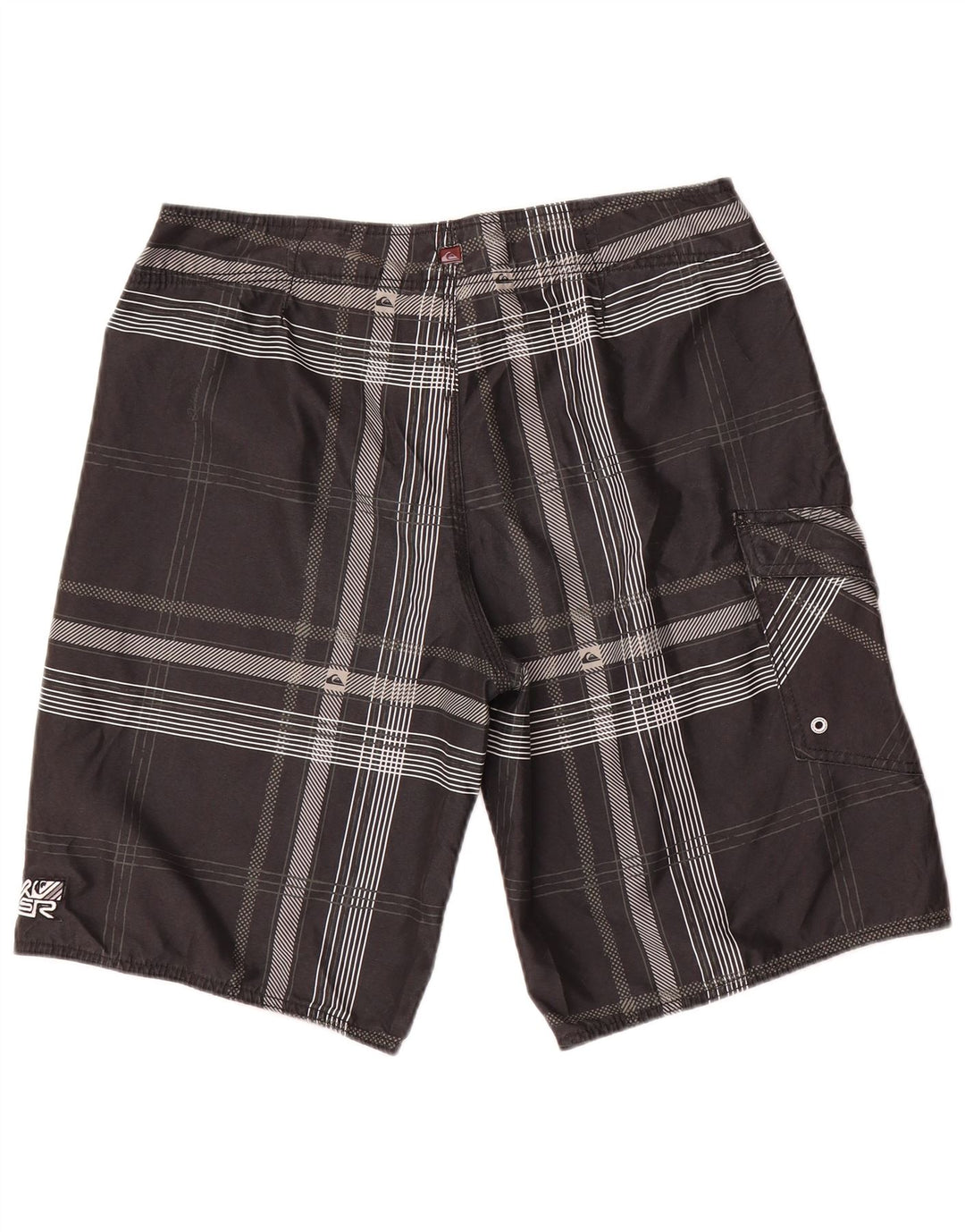 Мужские шорты для плавания Quiksilver, средний черный полиэстер в клетку