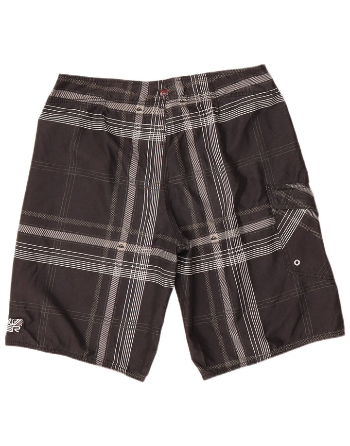 Мужские шорты для плавания Quiksilver, средний черный полиэстер в клетку
