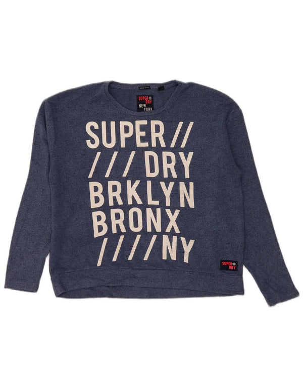 Женский свитер с рисунком Superdry UK 10, маленький синий в крапинку