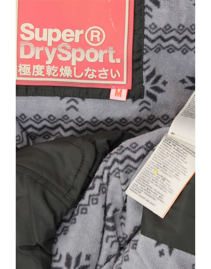 Женская утепленная куртка с капюшоном Superdry UK 14, средний серый полиэстер