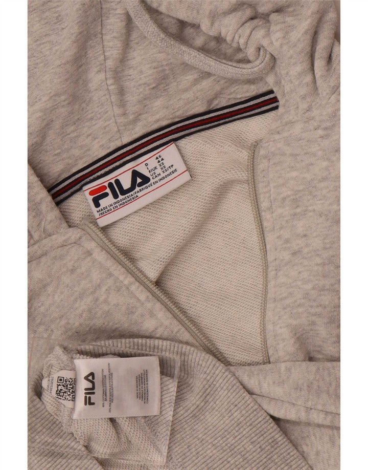 Мужской свитер с капюшоном на молнии Fila XS, серый хлопок