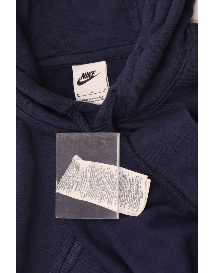 Мужской джемпер с капюшоном Nike среднего размера, темно-синий, хлопок
