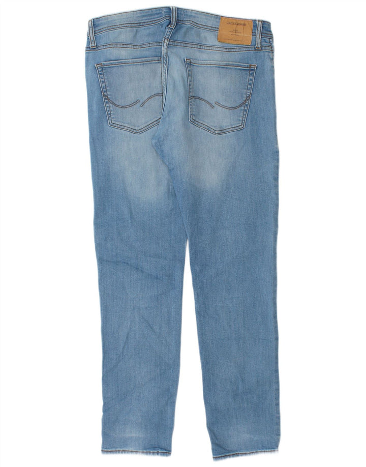 Мужские узкие джинсы Jack & Jones W34 L30, синий хлопок