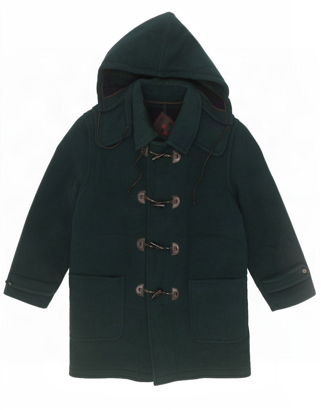 Мужской дафлкот с капюшоном Pierre Cardin IT 50, большой, зеленый, шерсть