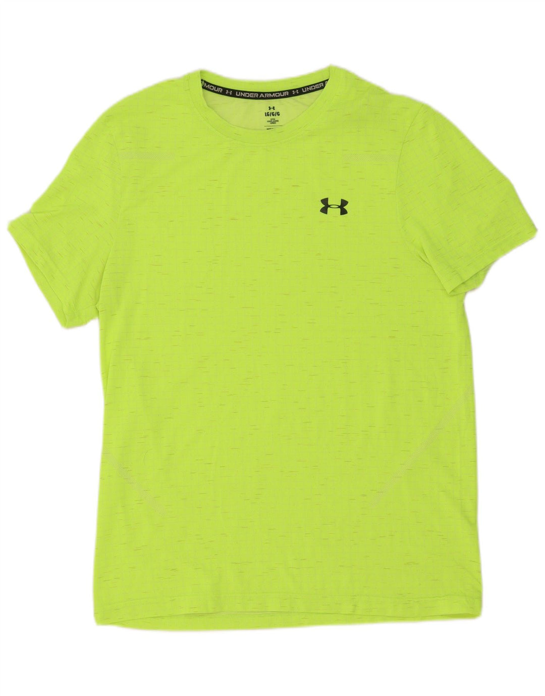 Мужская приталенная футболка Under Armour, большая желтая в крапинку