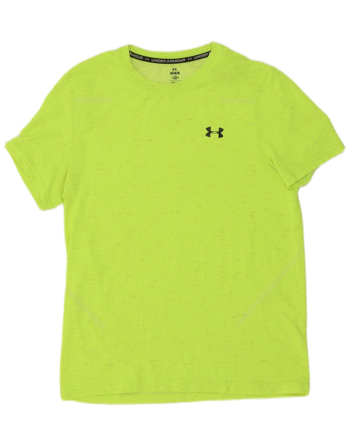 Мужская приталенная футболка Under Armour, большая желтая в крапинку