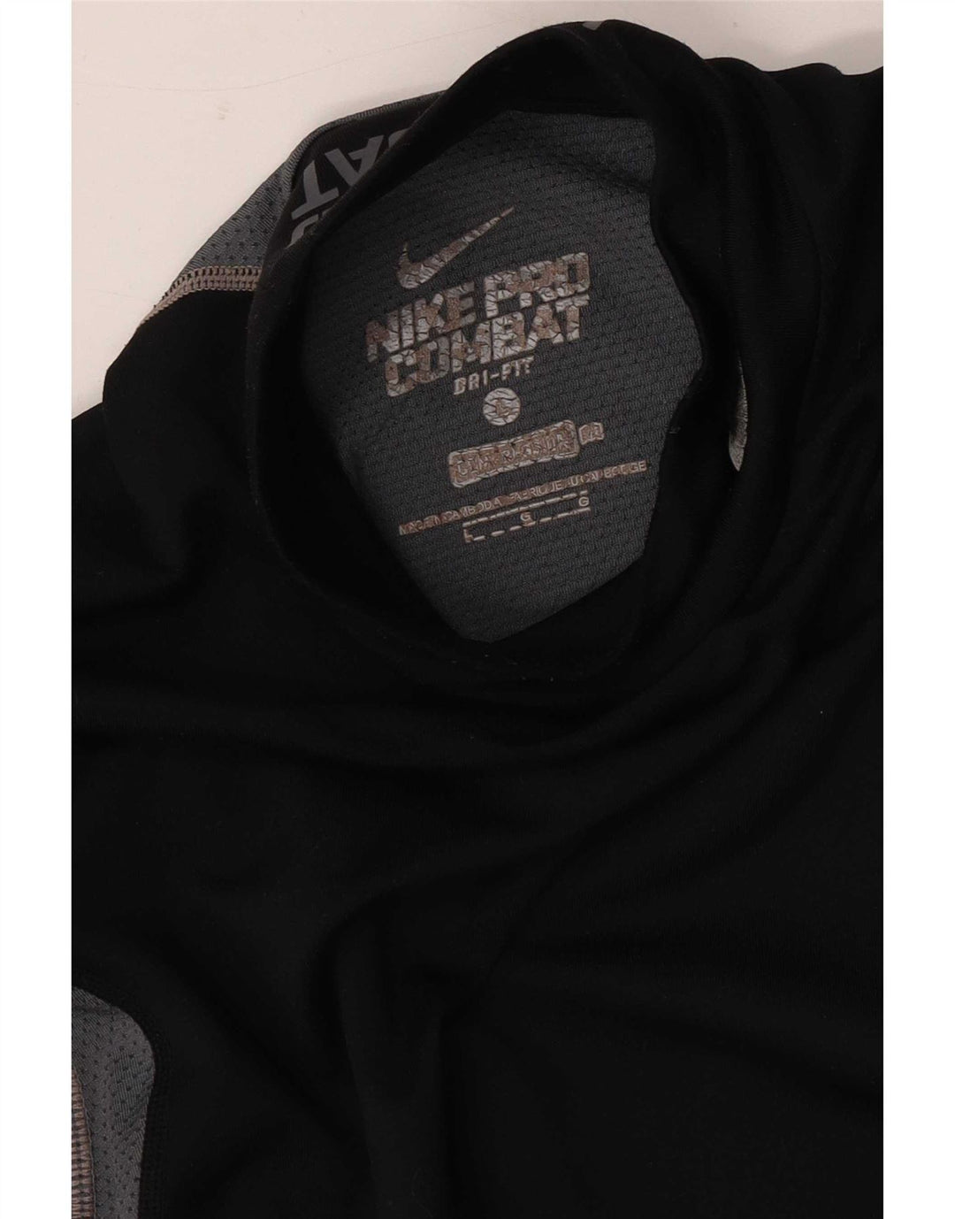 Мужской компрессионный топ Nike с длинным рукавом, большой черный, цветной блок