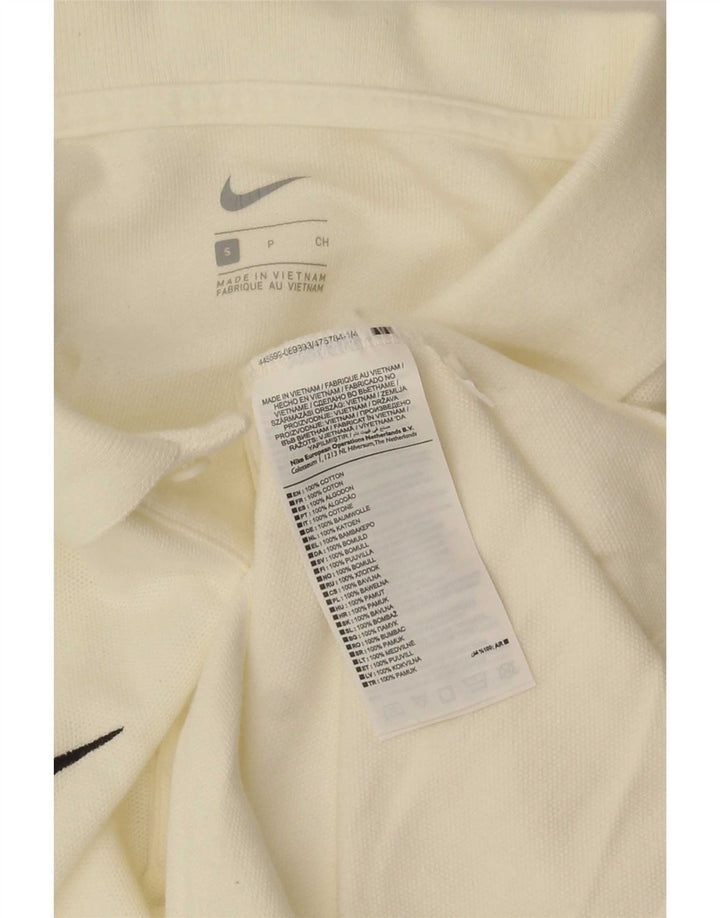 Мужская рубашка-поло Nike маленького размера, белый хлопок, хлопок