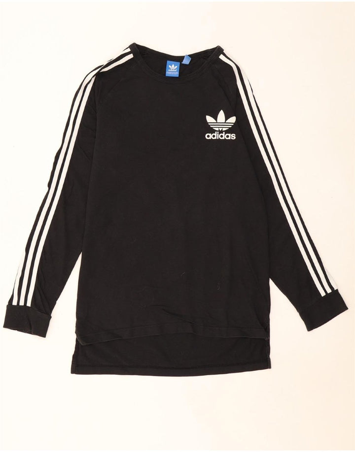 ADIDAS Мужской топ с рисунком, длинный рукав, средний черный хлопок
