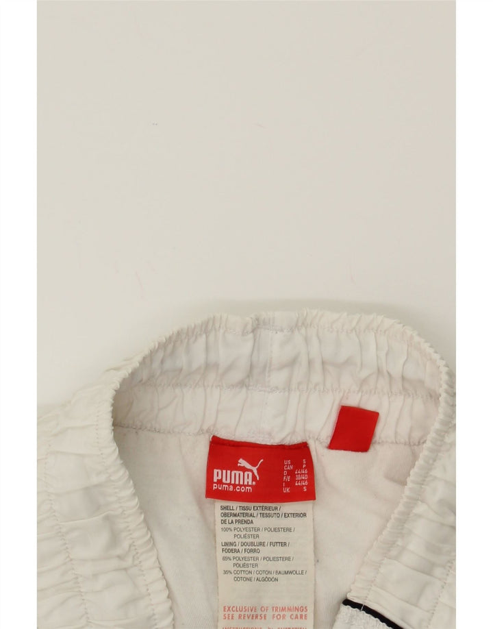 PUMA Mens Graphic Bermuda Sport Shorts Small White Polyester Vintage Puma and Second-Hand Puma from Messina Hembry 