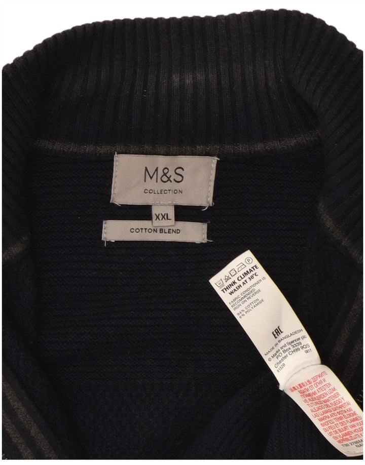 Мужской кардиган Marks & Spencer 2XL темно-синий хлопок