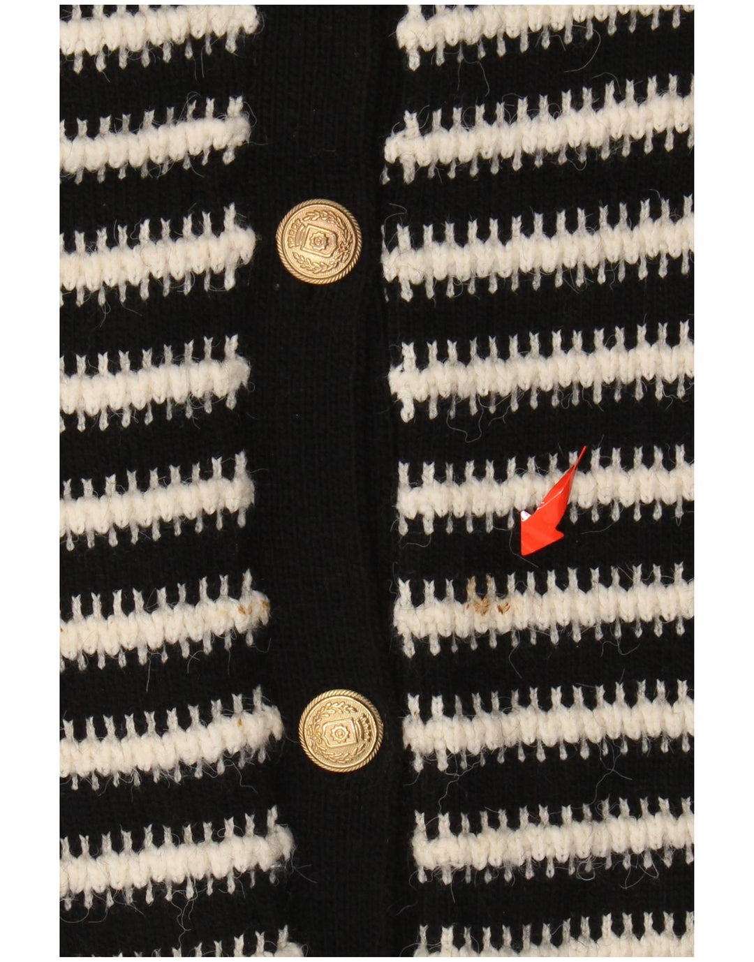 Женский свитер-кардиган MARKS & SPENCER UK 10, маленький акрил в черную полоску