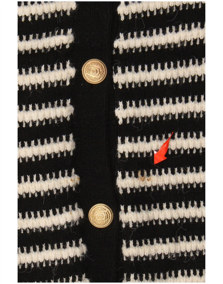 Женский свитер-кардиган MARKS & SPENCER UK 10, маленький акрил в черную полоску