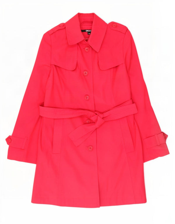 Женский тренч Dkny UK 14, хлопок среднего розового цвета