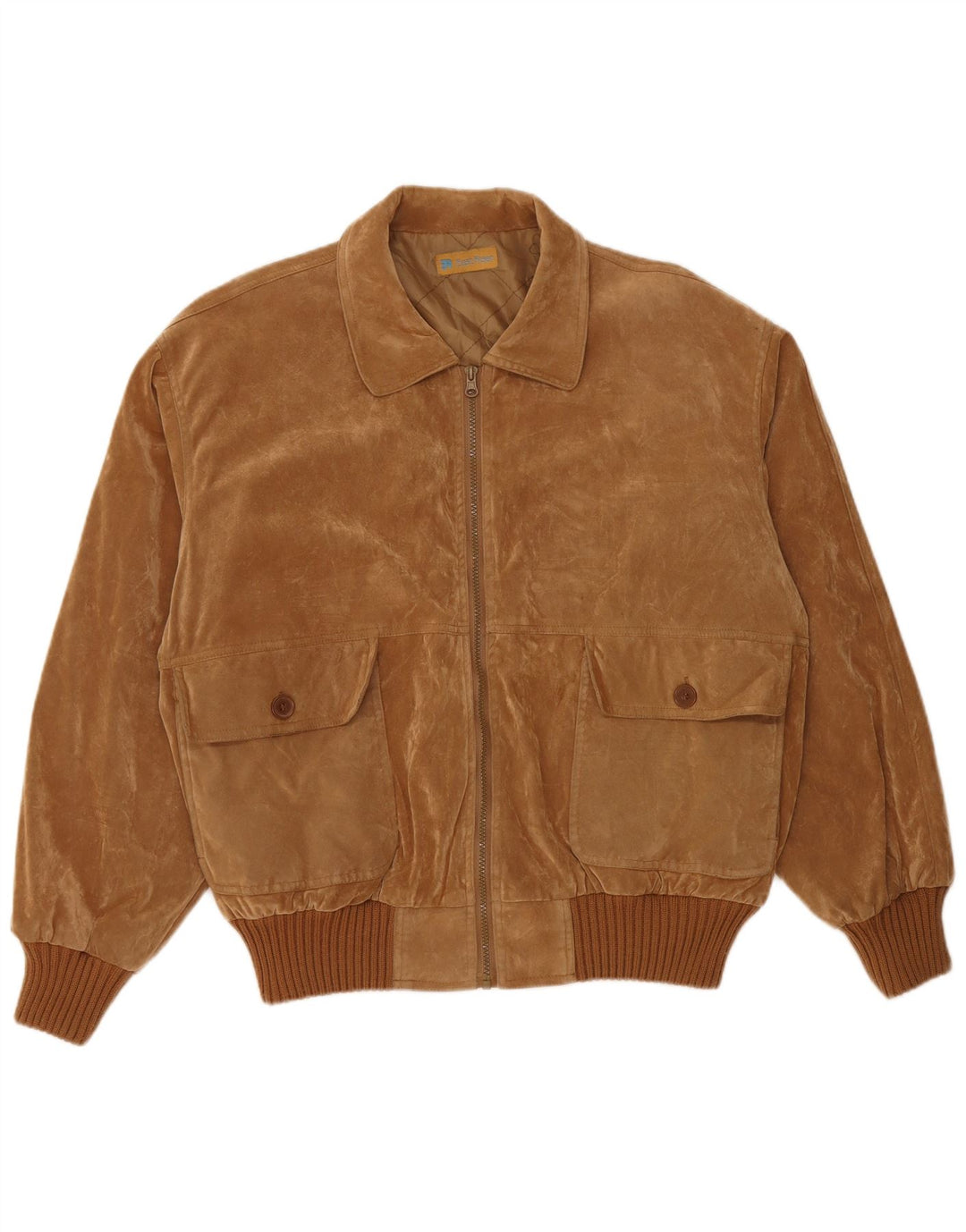 Мужская куртка-бомбер VINTAGE UK 42 XL Коричневый полиэстер