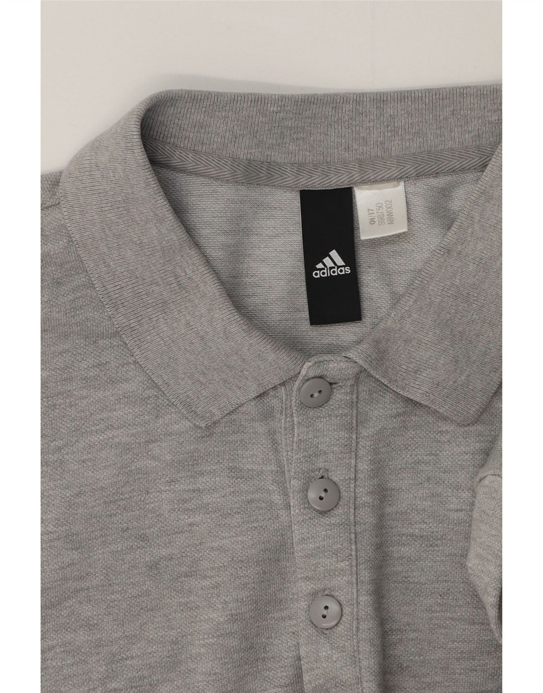 Мужская рубашка поло Adidas среднего серого цвета в крапинку